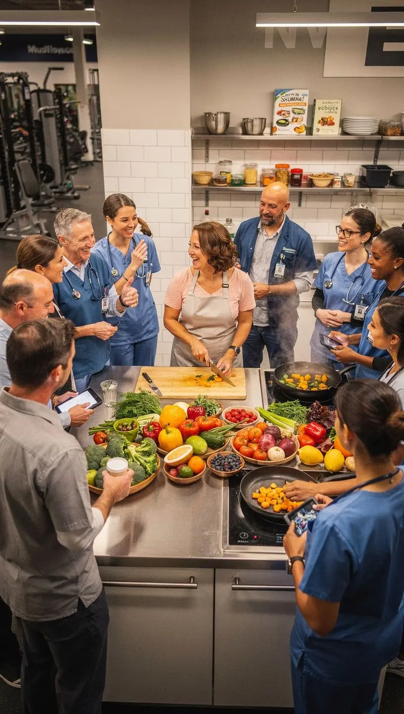 Istruttore che mostra la corretta postura per un esercizio di mobilità.