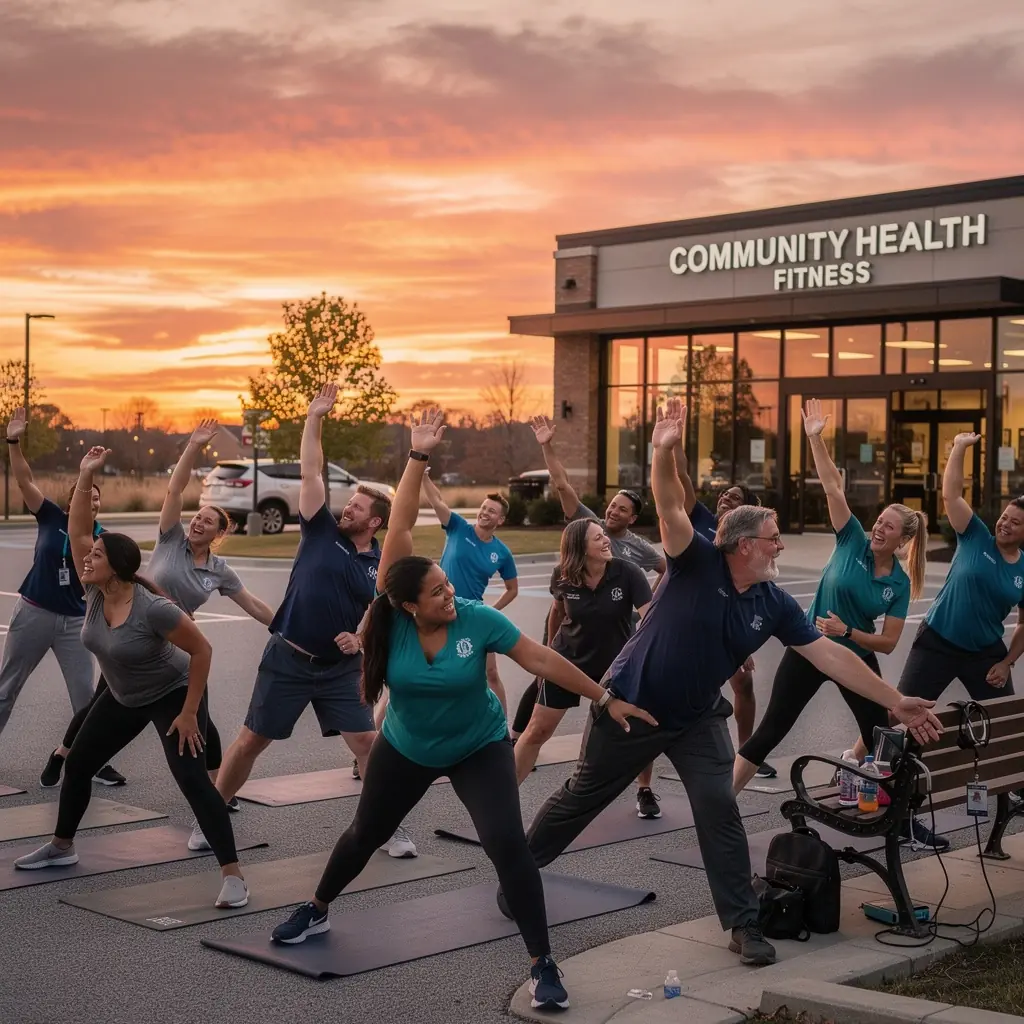 Un partecipante che utilizza un attrezzo per il rafforzamento muscolare durante un allenamento.