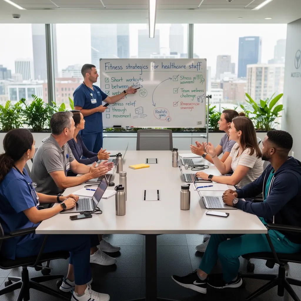 Vista panoramica della sala fitness affollata di persone impegnate in un intenso allenamento di gruppo.
