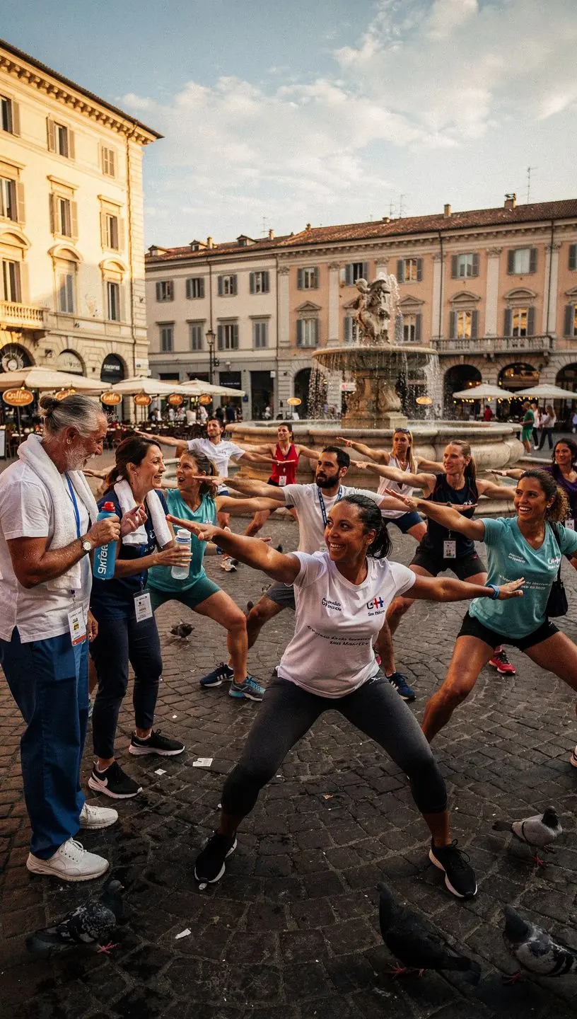 Esercizio di stretching su un tappetino con focus sulla flessibilità.